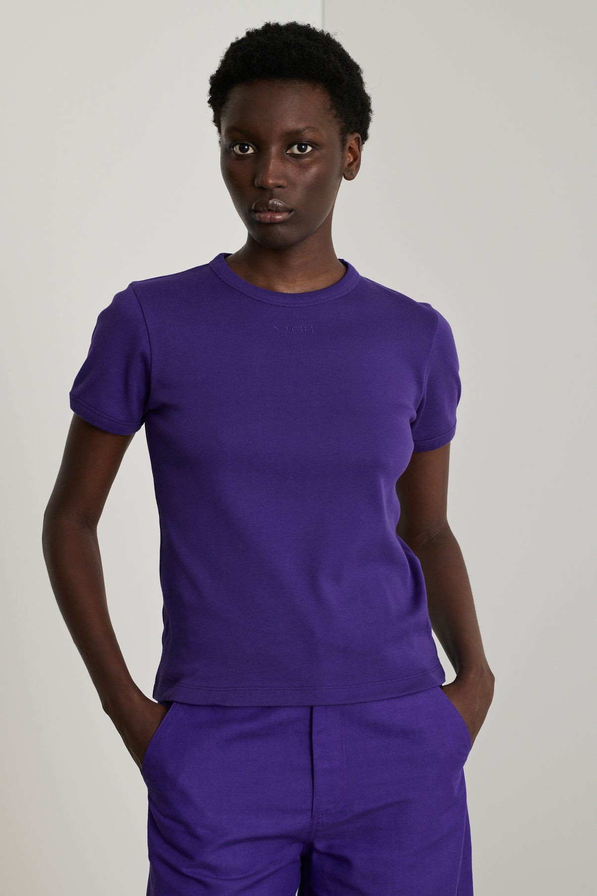 Tee-Shirt Aristide - Ultraviolet - Coton - Femme vue 1