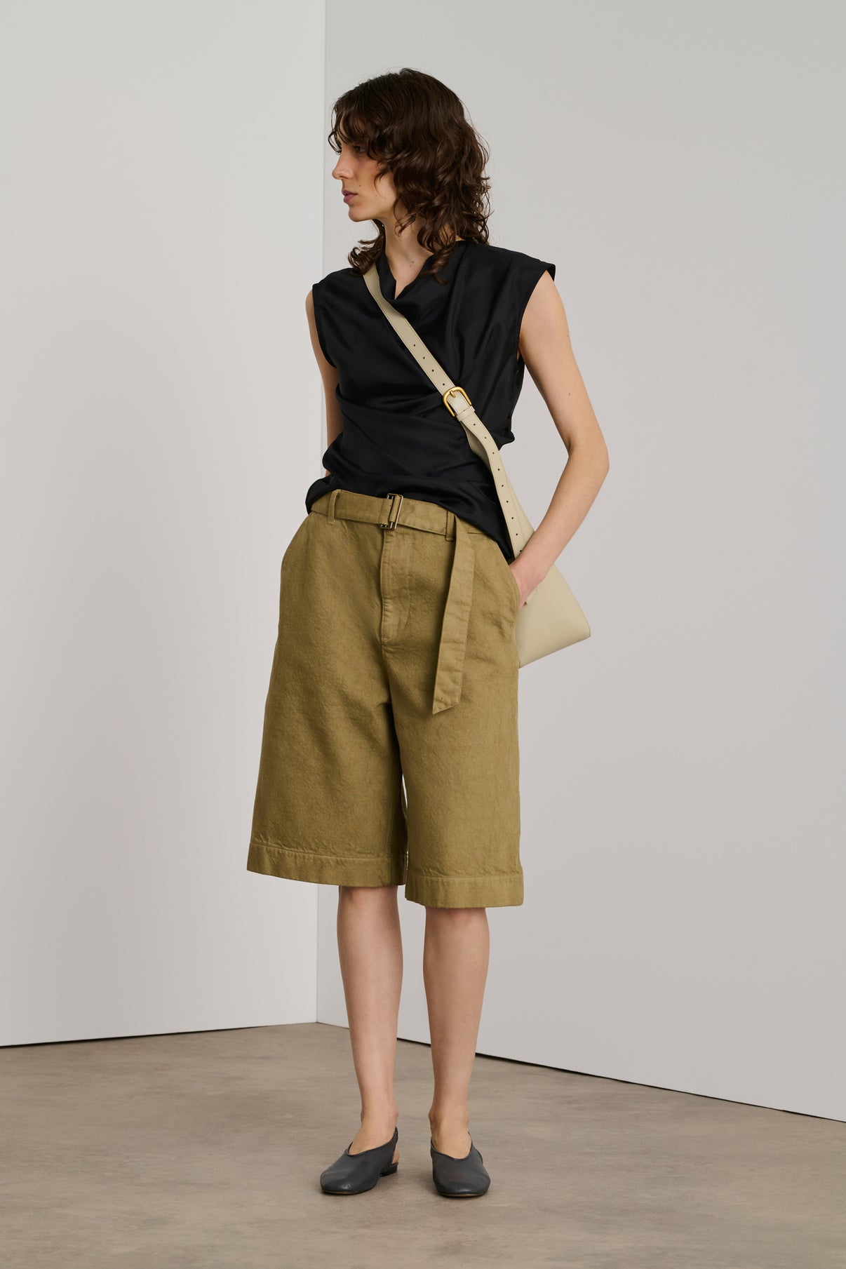 Bermuda Ethan - Beige - Coton - Femme vue 1