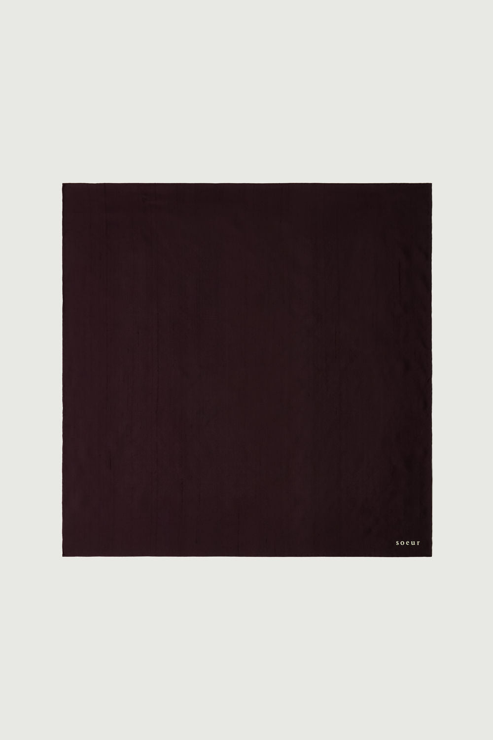 Foulard Square - Aubergine - Soie - Femme vue 2